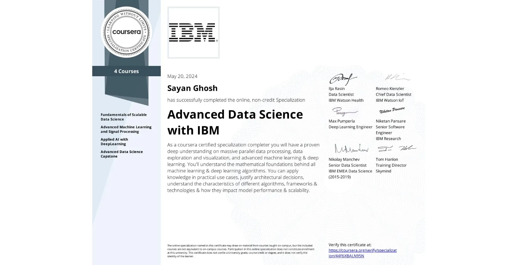 Advanced Data Science with IBM